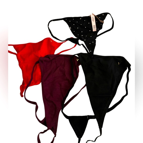 New Victoria Secret Women’s Thong Panties Set of 4 - Picture 2 of 7